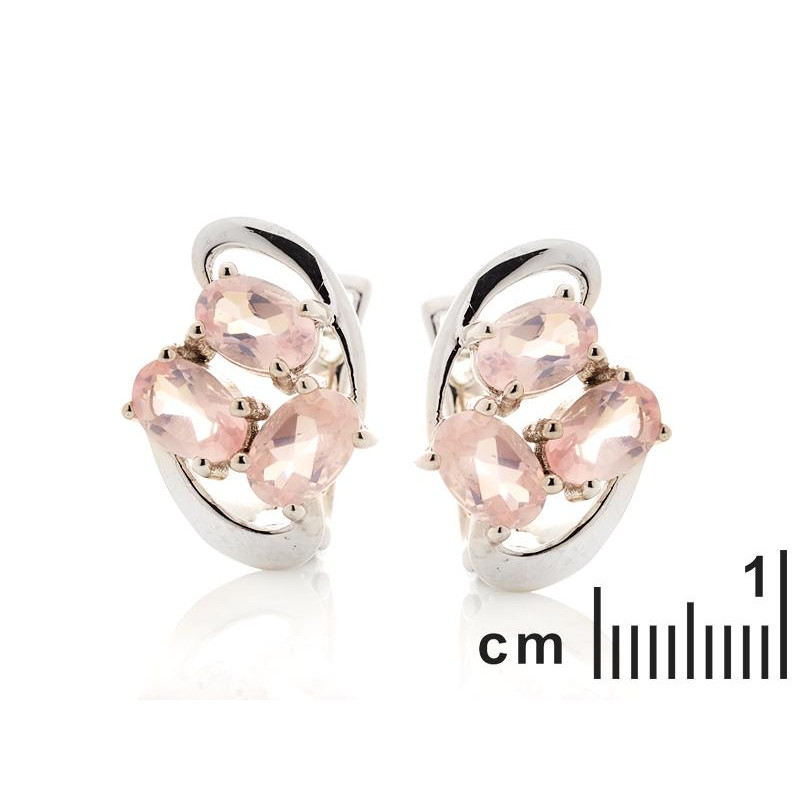 Orecchini quarzo rosa — intenzione di amore — foto 1