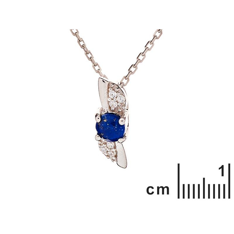 Ciondolo di lapislazzuli blu in argento 925 rodiato, 1,4 cm — per custodire la serenità — foto 1