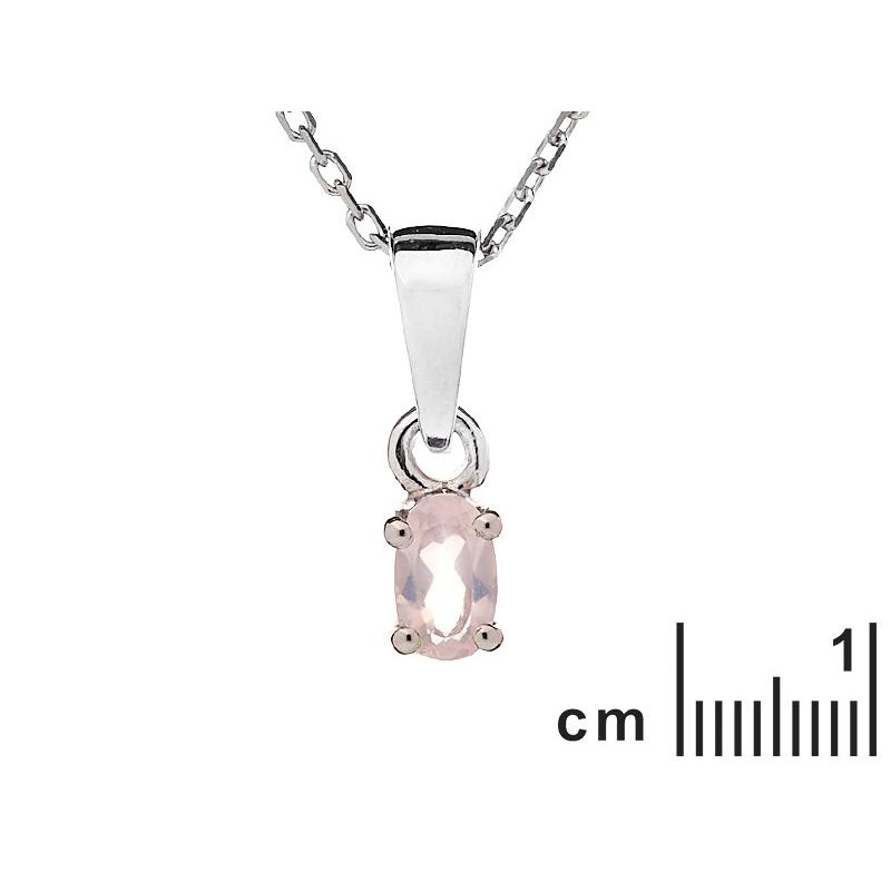 Ciondolo quarzo rosa ovale — per trasmettere amore — foto 1