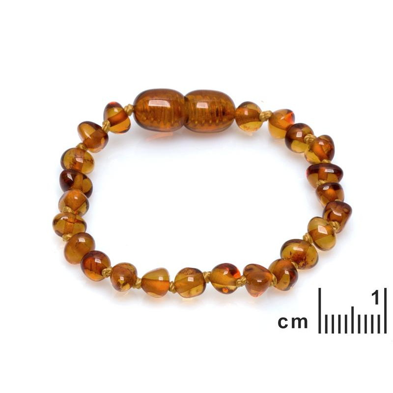 Bracciale in ambra cognac per bambini, per custodire i sogni di ogni avventura — foto 1