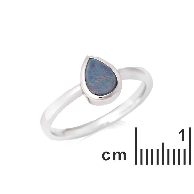 Anello opale blu — per evocare l'oceano (cod. 9688) — foto 1