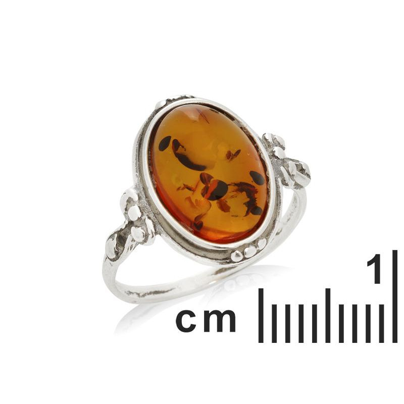Anello ambra cognac Mar Baltico — ricordo del mare (cod. 9694) — foto 1