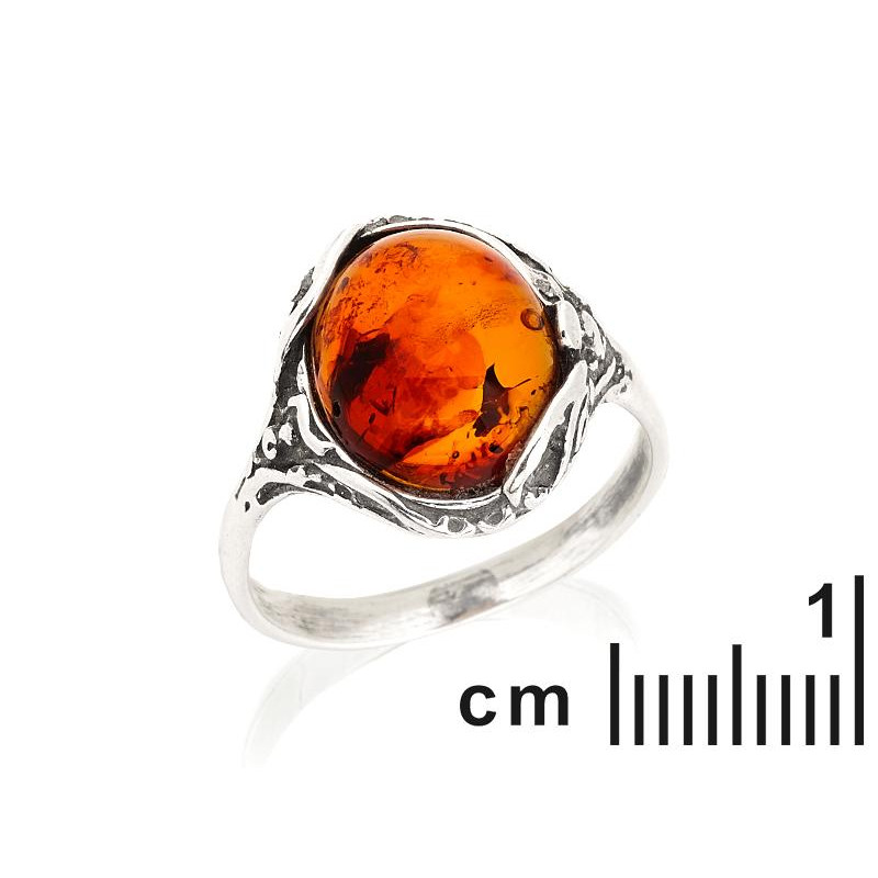 Anello ambra cognac — per custodire i ricordi (cod. 9697) — foto 1