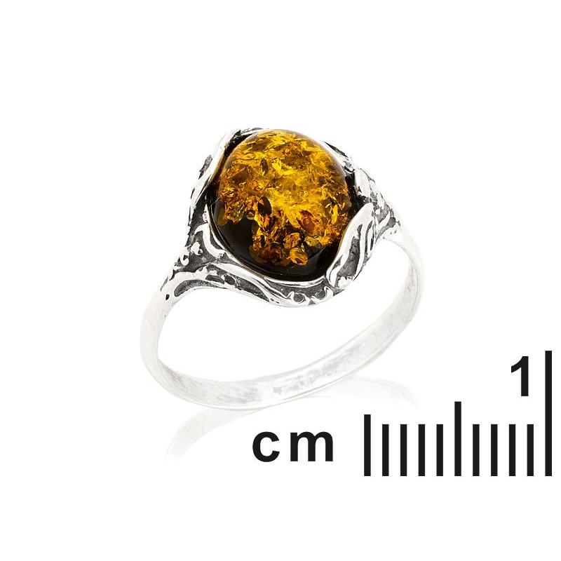 Anello ambra verde Mar Baltico — per evocare il mare — foto 1