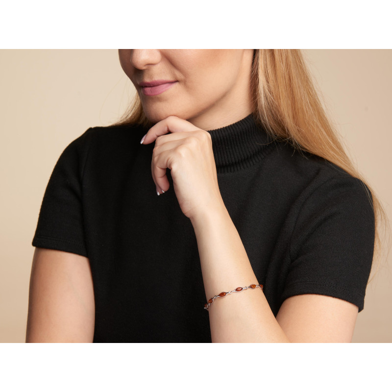 Bracciale navetta ambra — per portare luce nei giorni灰暗 — foto 1