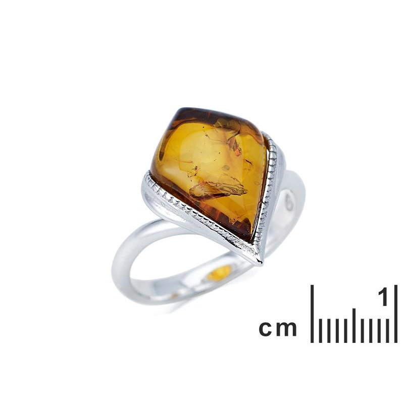 Anello ambra cognac Mar Baltico — per portare l'essenza del mare (cod. 9764) — foto 1