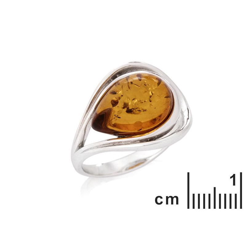 Anello ambra cognac – Mar Baltico — per raccontare storie — foto 1