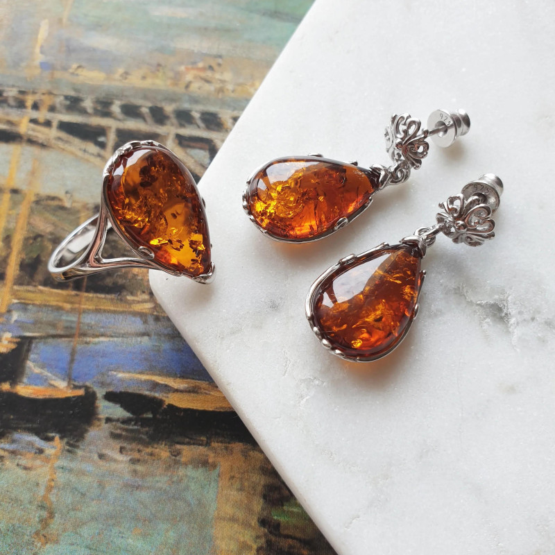 Anello ambra cognac — per tenere accesa la tua luce — foto 2