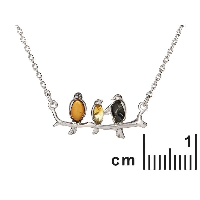 Collana uccello ambra multicolore — per condividere le ali del successo — foto 1