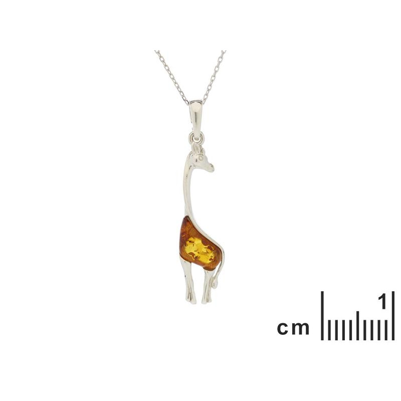 Ciondolo giraffa ambra cognac — per portare con te un'intenzione — foto 1