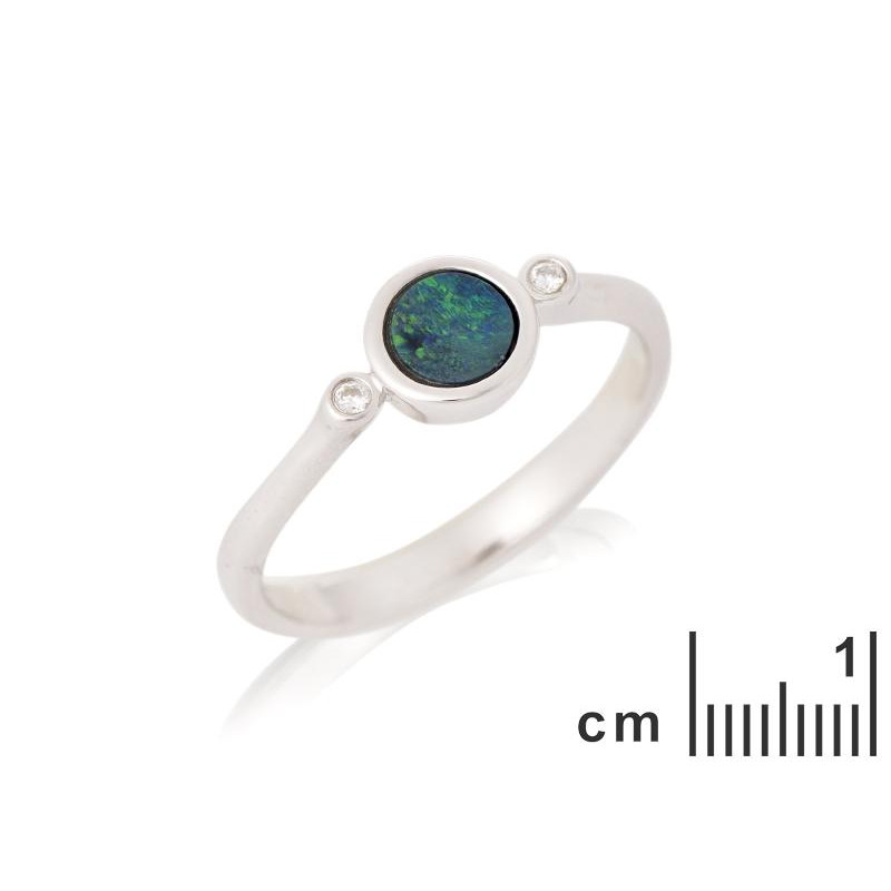 Anello opale e zirconio — per evocare la natura — foto 1