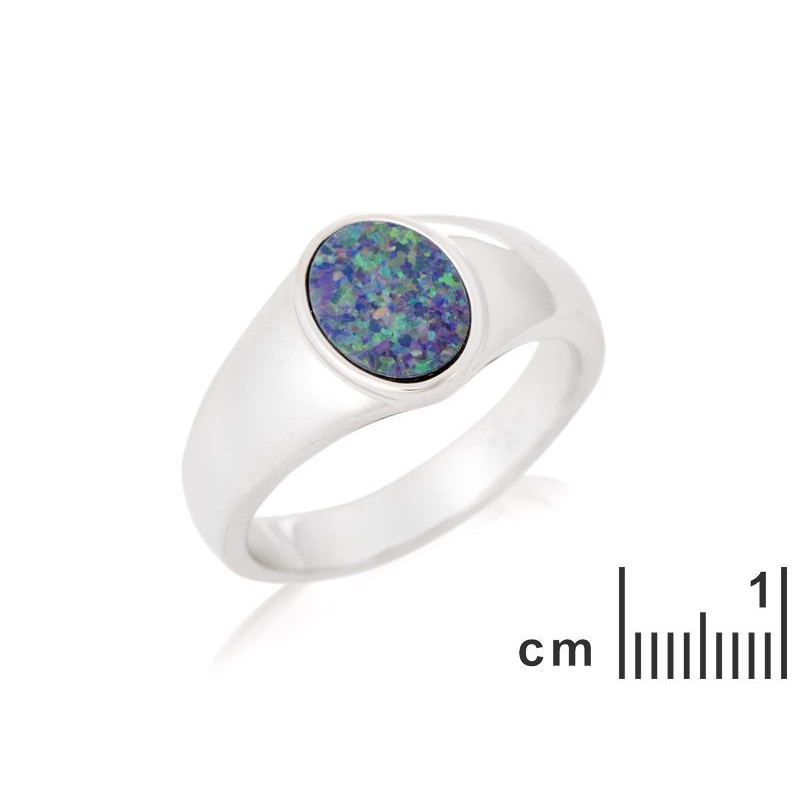 Anello sigillo con opale blu — per legare i tuoi sogni — foto 1