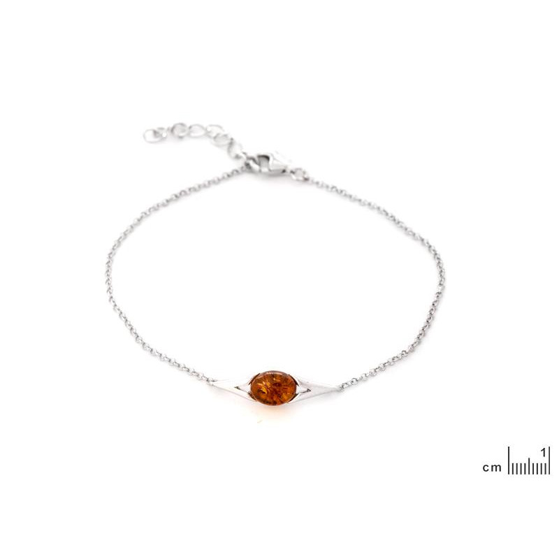 Bracciale ambra cognac — trascendi il tempo — foto 1