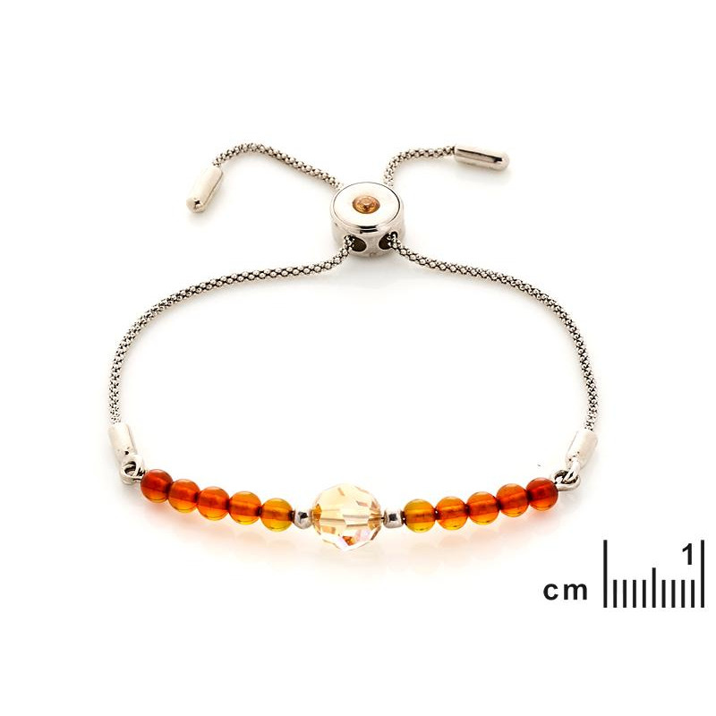 Bracciale ambra e cristallo Swarovski — per evocare i tempi antichi — foto 1