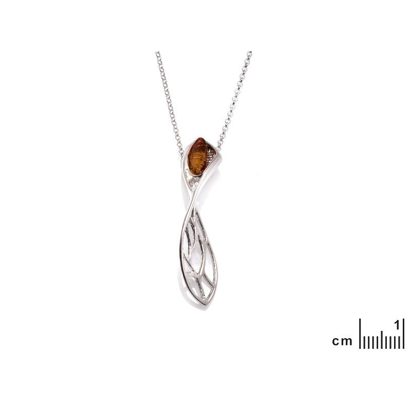 Collana ambra cognac — per racchiudere il passato (cod. 9877) — foto 1