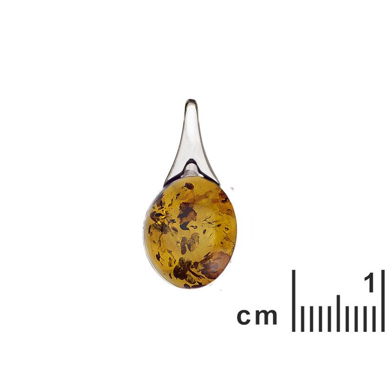 Ciondolo ambra cognac — ricordo dolce della tua essenza (cod. 9888) — foto 1
