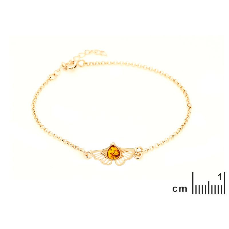 Bracciale Ginkgo con ambra — per onorare la natura — foto 1