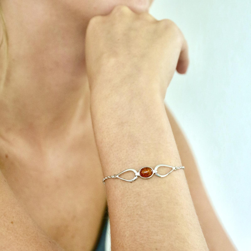 Bracciale ambra cognac — per portare l'armonia — foto 1