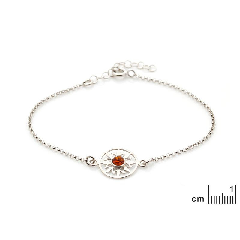 Bracciale sole ambra cognac — per raccontare la tua storia — foto 1