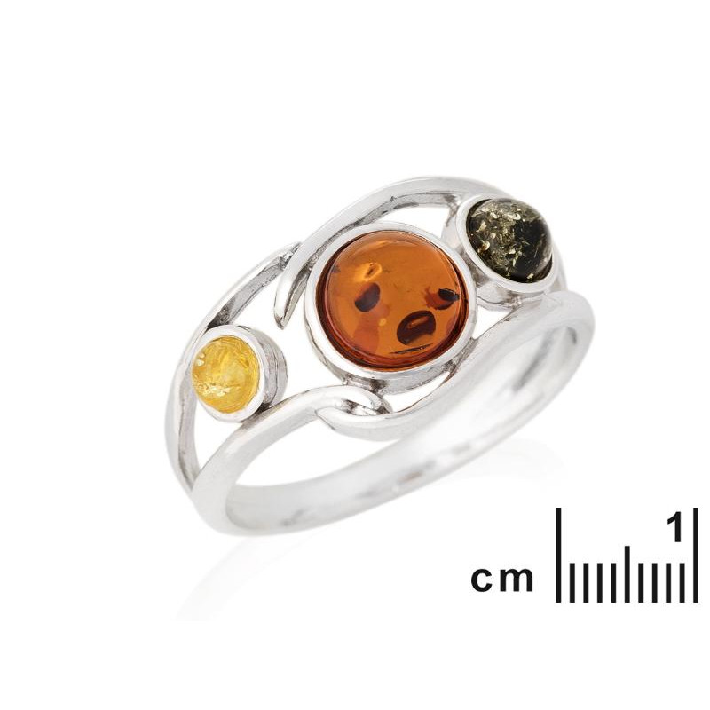 Anello ambra multicolore — per custodire i tuoi ricordi (cod. 10056) — foto 1