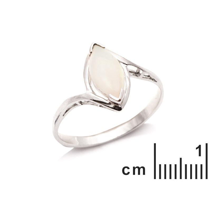 Anello opale navetta australiano bianco — per portare l'essenza della natura — foto 1