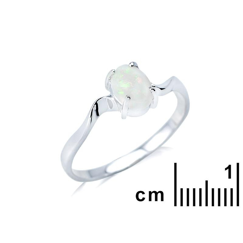 Anello opale bianco australiano ovale — per custodire il tuo spirito libero — foto 1