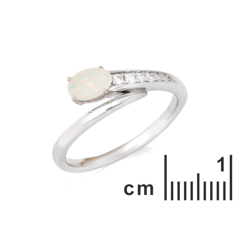 Anello opale e zirconio — per sorridere sempre — foto 1