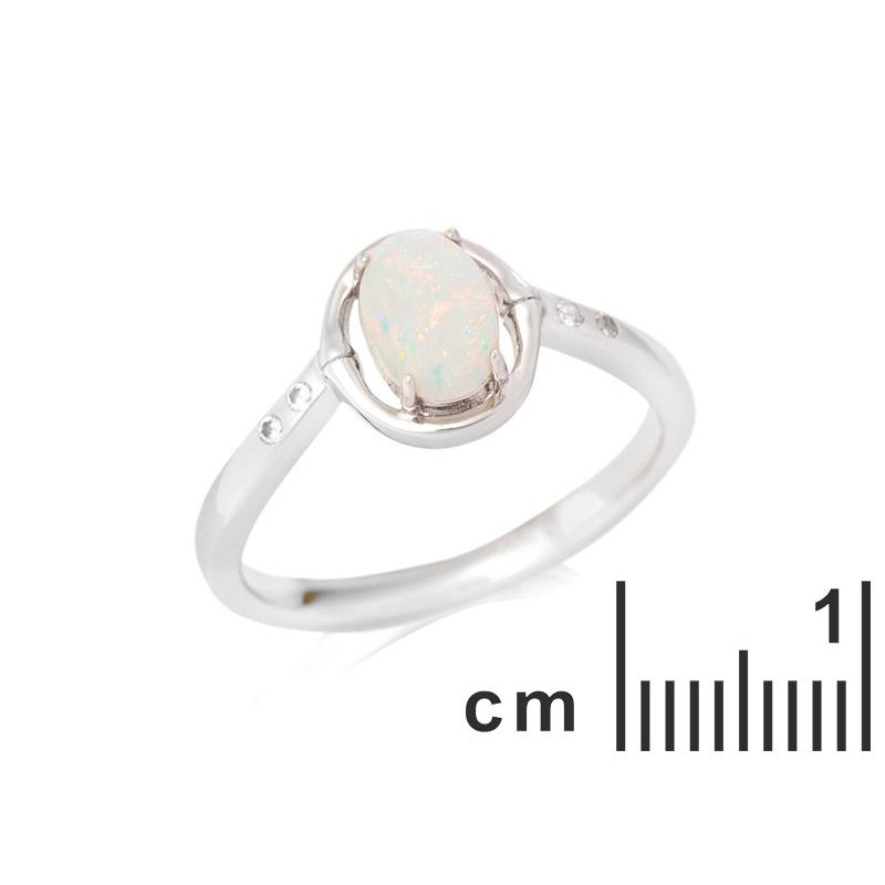 Anello opale bianco australiano — per evocare l'essenza naturale — foto 1