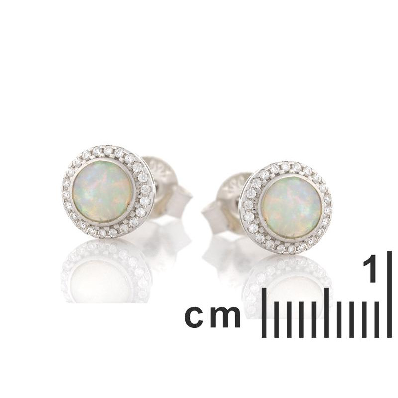 Orecchini opale – zirconio argento 925 — per sorridere sempre — foto 1