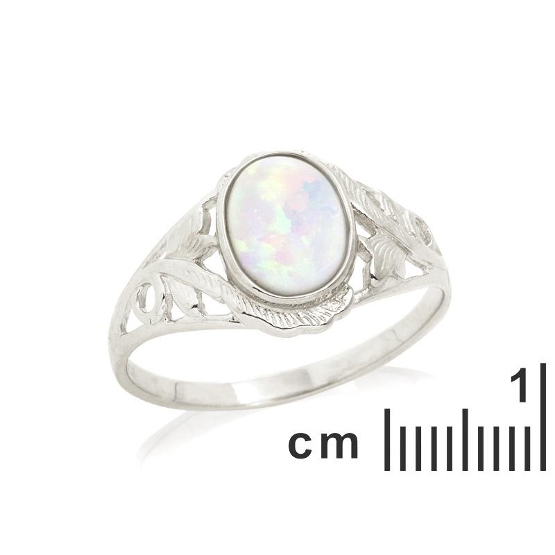 Anello opale bianco australiano ovale — per custodire la purezza — foto 1