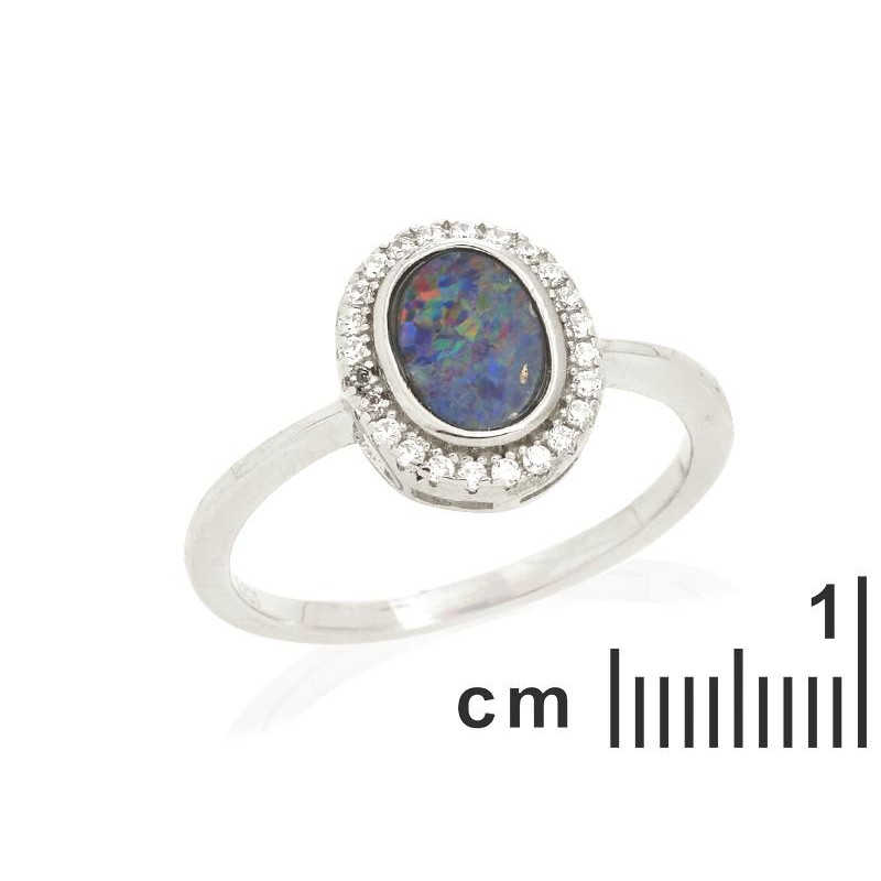 Anello opale e zirconio — per racchiudere la luce del cuore — foto 1