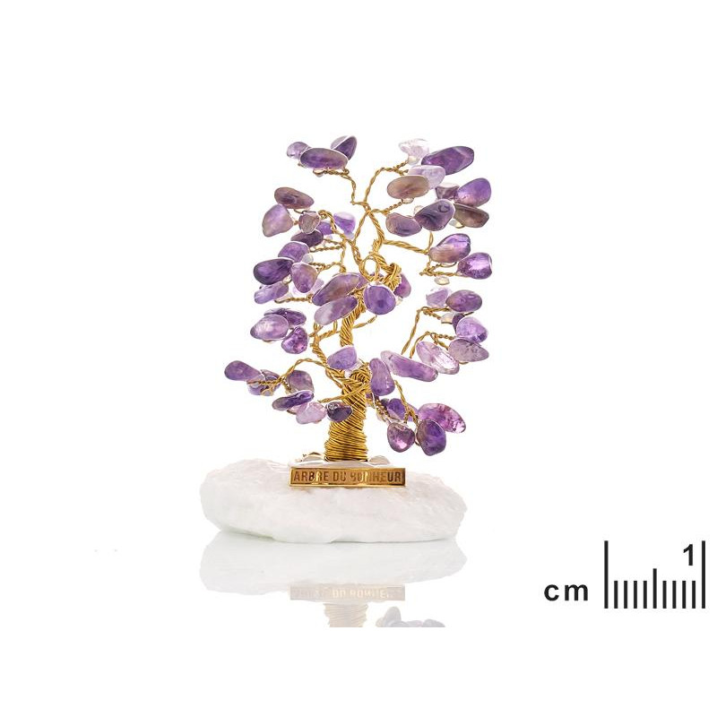 Albero della felicità con ametista e marmo greco — per un tocco di eleganza in casa — foto 1