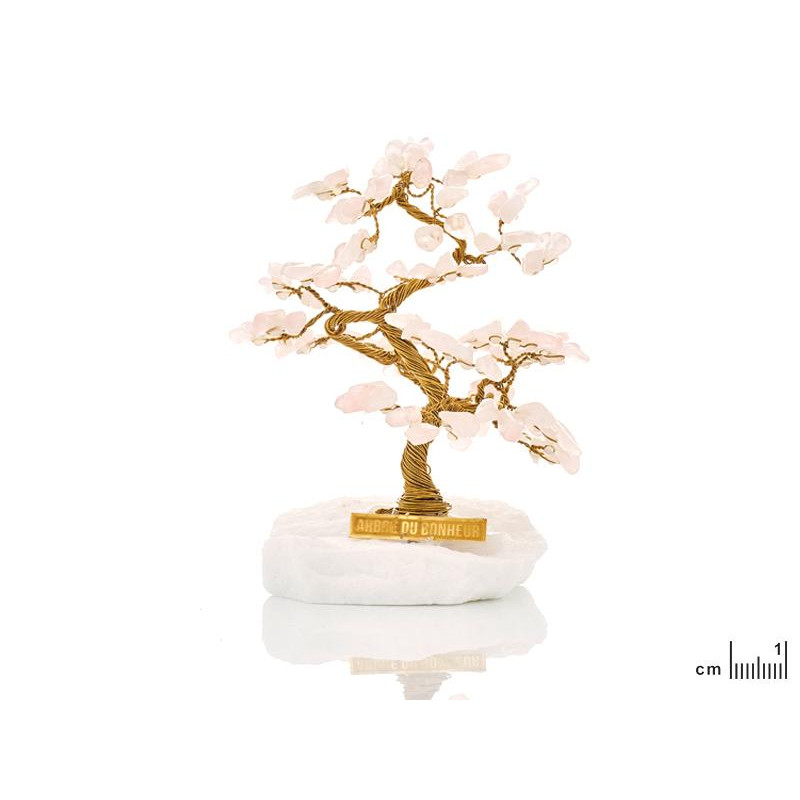 Albero della felicità con quarzo rosa e marmo greco — per un angolo sereno e accogliente — foto 1