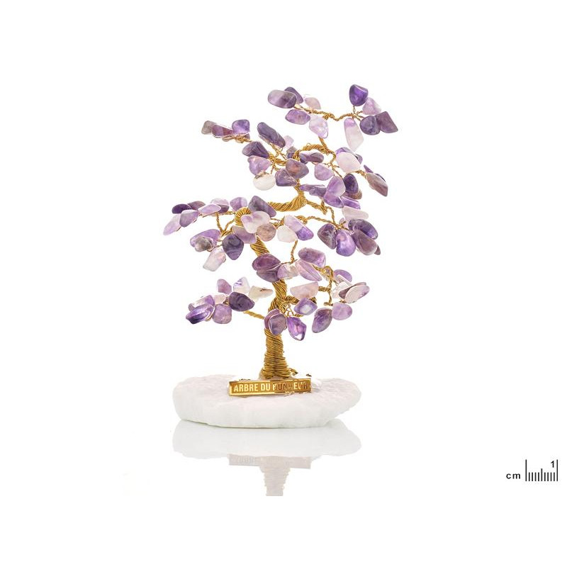 Albero della felicità con fiori d'ametista e marmo greco — per dare eleganza e calma a un luogo di riposo — foto 1