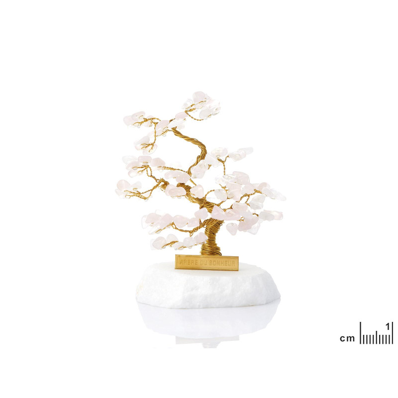 L'armonia domestica: albero di marmo greco con quarzo rosa — per un tocco di eleganza in casa — foto 1
