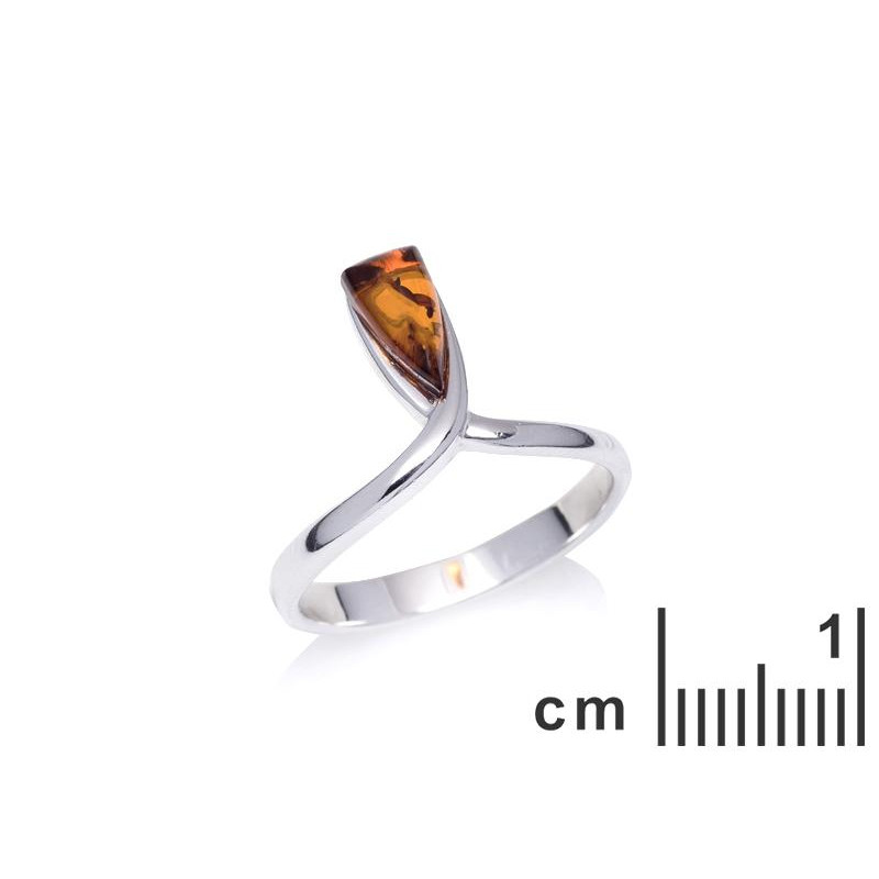 Anello ambra cognac Mar Baltico — per custodire i ricordi (cod. 10333) — foto 1