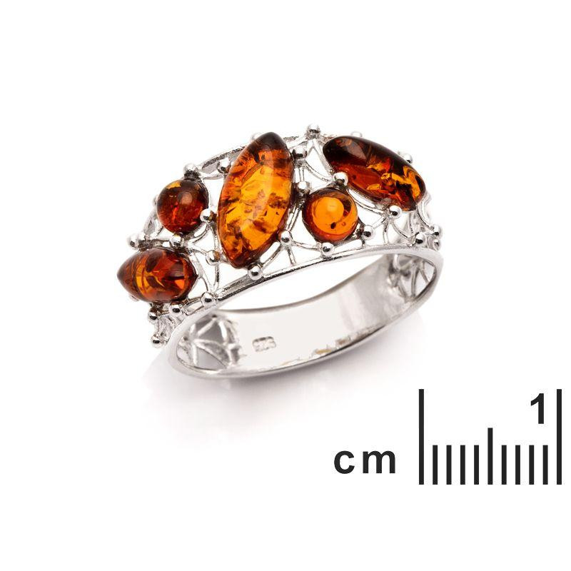 Anello ambra cognac Mar Baltico — per custodire i ricordi (cod. 10343) — foto 1