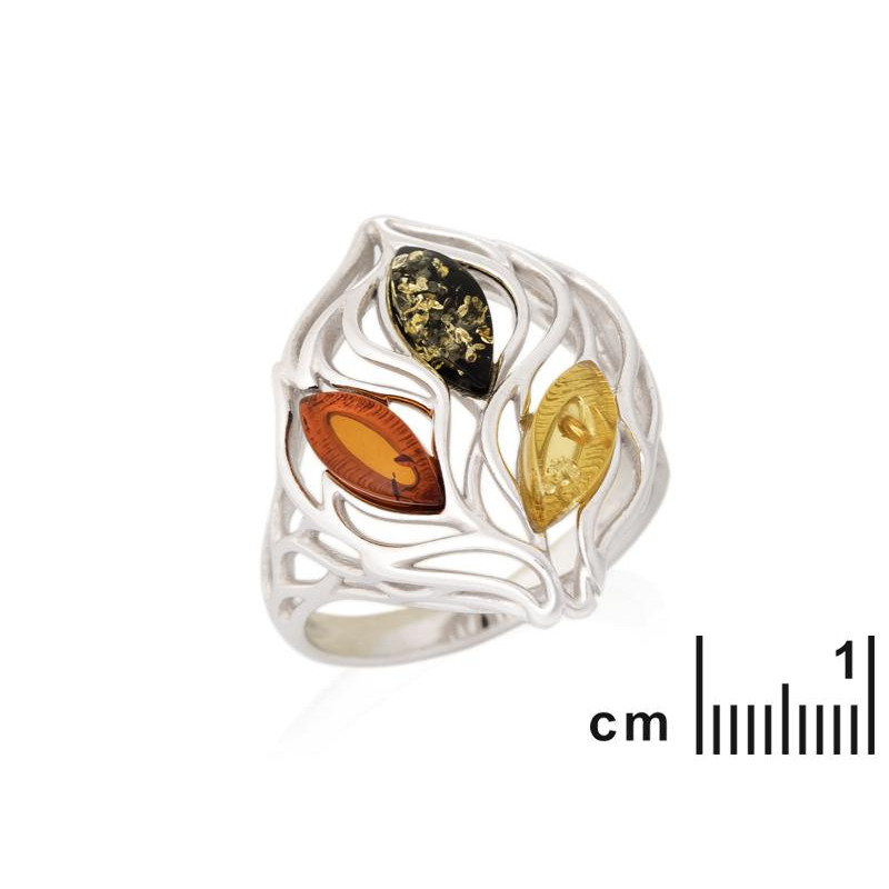 Anello ambra multicolore — per portare il mare vicino — foto 1