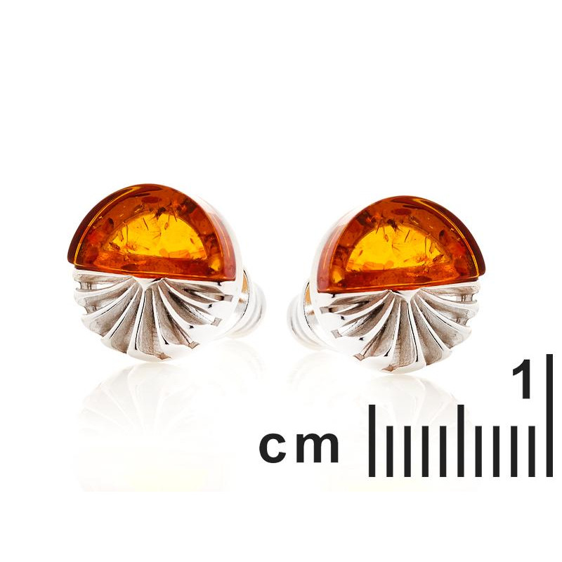 Orecchini ambra cognac — per raccontare la tua storia (cod. 10364) — foto 1