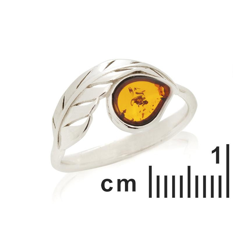 Anello con ambra del Mar Baltico in argento 925 a tono, per portare con te la luce del mare — foto 1