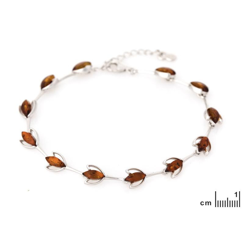 Bracciale ambra cognac — per racchiudere i tuoi sogni (cod. 10380) — foto 1
