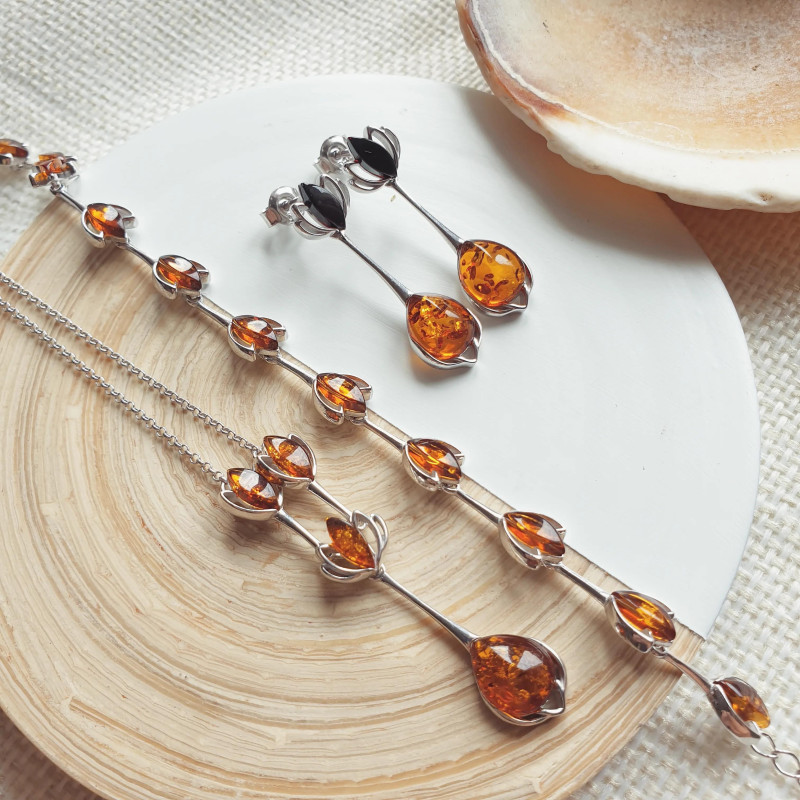 Bracciale ambra cognac — per racchiudere i tuoi sogni (cod. 10380) — foto 2