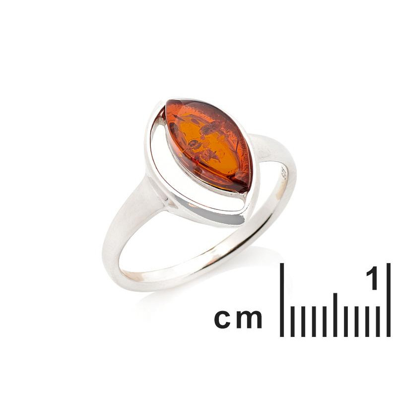 Anello ambra cognac — per custodire i ricordi (cod. 10386) — foto 1