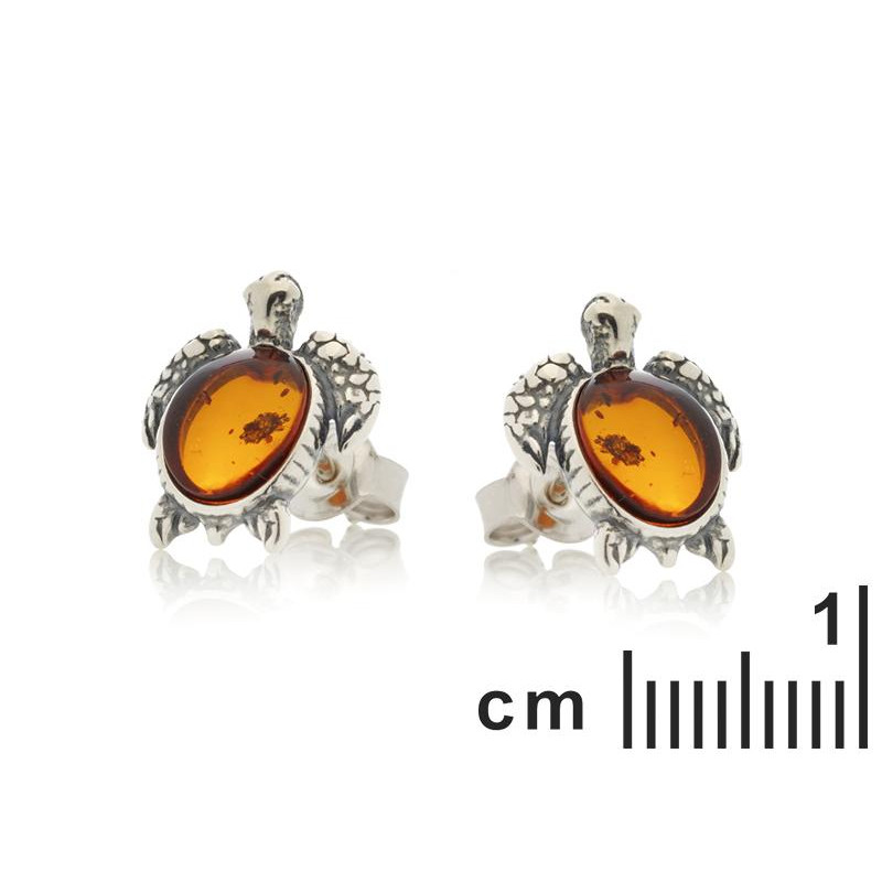 Orecchini tartaruga ambra cognac — per evocare l'Italia — foto 1