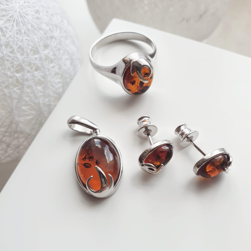 Anello ambra cognac — per racchiudere i tuoi ricordi (cod. 10405) — foto 1