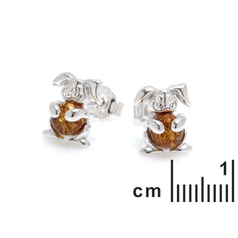 Orecchini bambino ambra cognac — ricordo dolcezza — foto 1