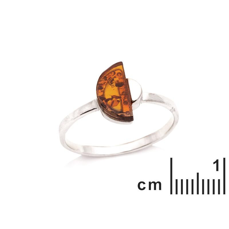 Anello semicerchio ambra cognac — per racchiudere i tuoi più bei momenti — foto 1