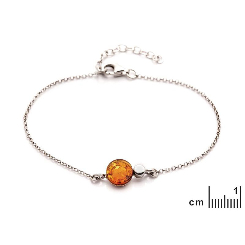 Bracciale ambra cognac — per custodire i tuoi ricordi (cod. 10453) — foto 1