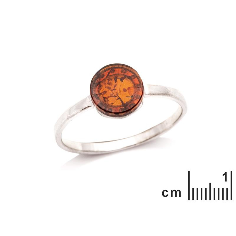 Anello ambra cognac — per custodire i ricordi (cod. 10454) — foto 1