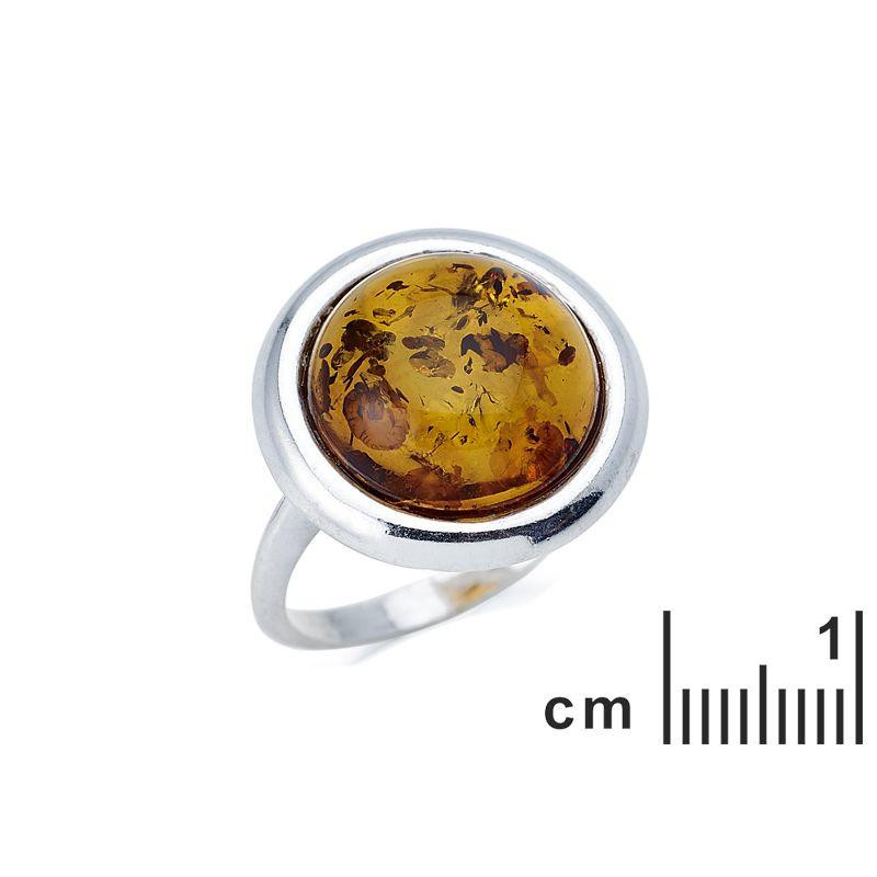 Anello pietra tonda ambra cognato — per portare con te un'intenzione — foto 1